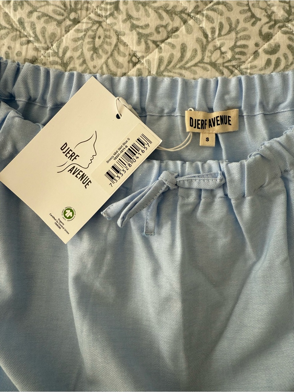 NWT Djerf Avenue Breezy Midi Skirt in Blue | SIZE S
